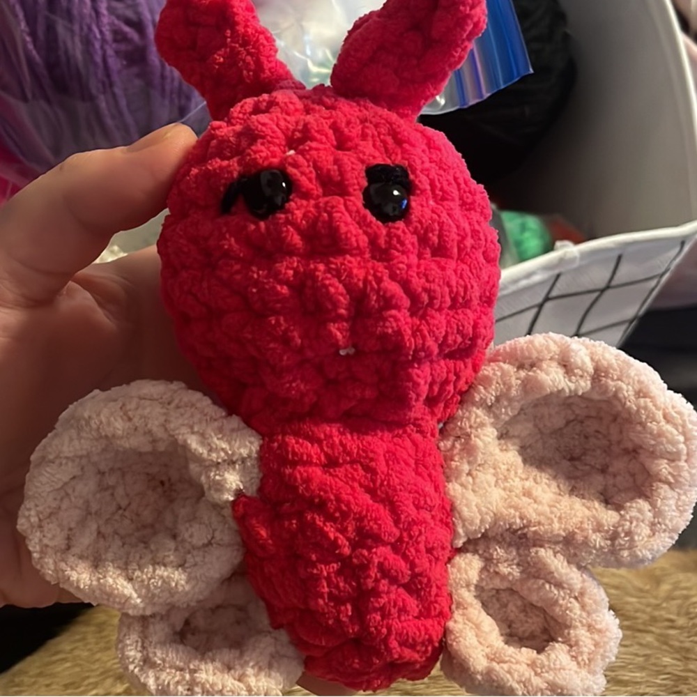 HANDMADE PINK CROCHET BUTTERFLY 🦋